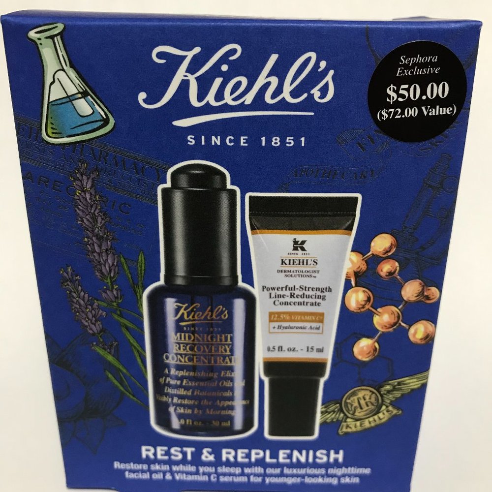Kiehl's Rest and Replenish Set- New/Sealed Box